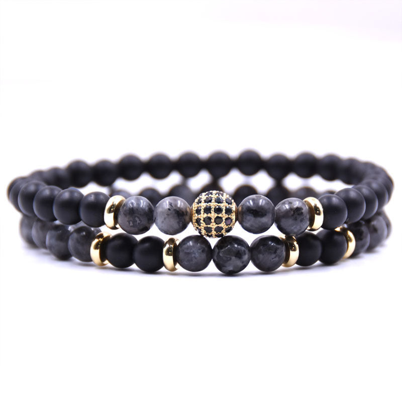 2er Set Naturstein-Armband