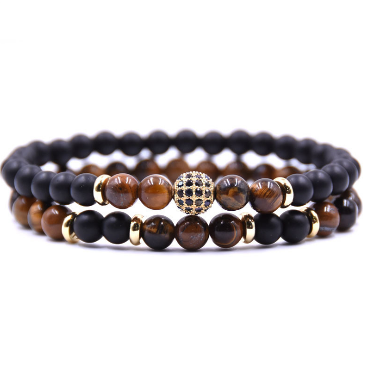 2er Set Naturstein-Armband