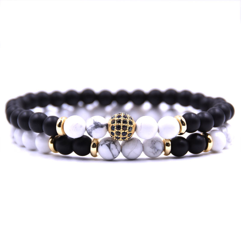 2er Set Naturstein-Armband