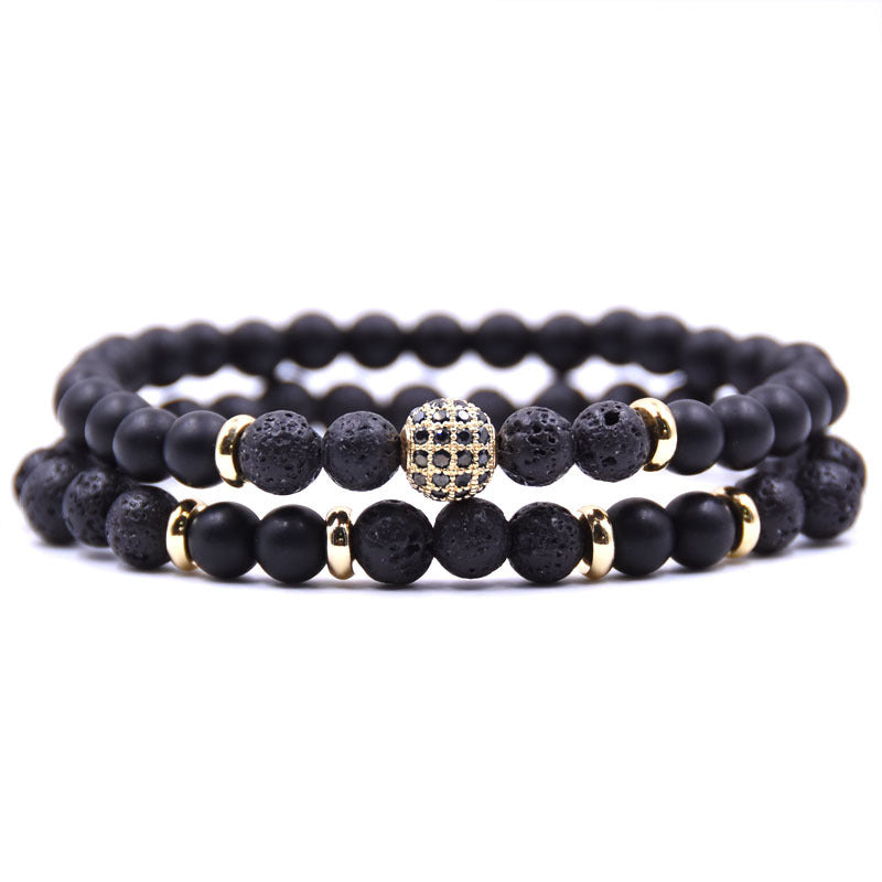 2er Set Naturstein-Armband