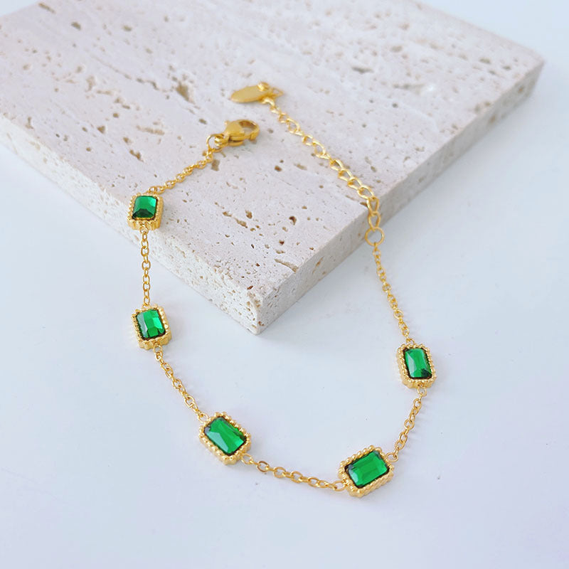 Gold Smaragd - Armband