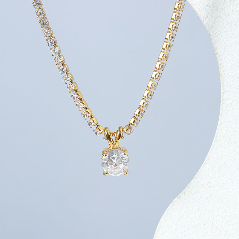 Diamantstein - Halskette