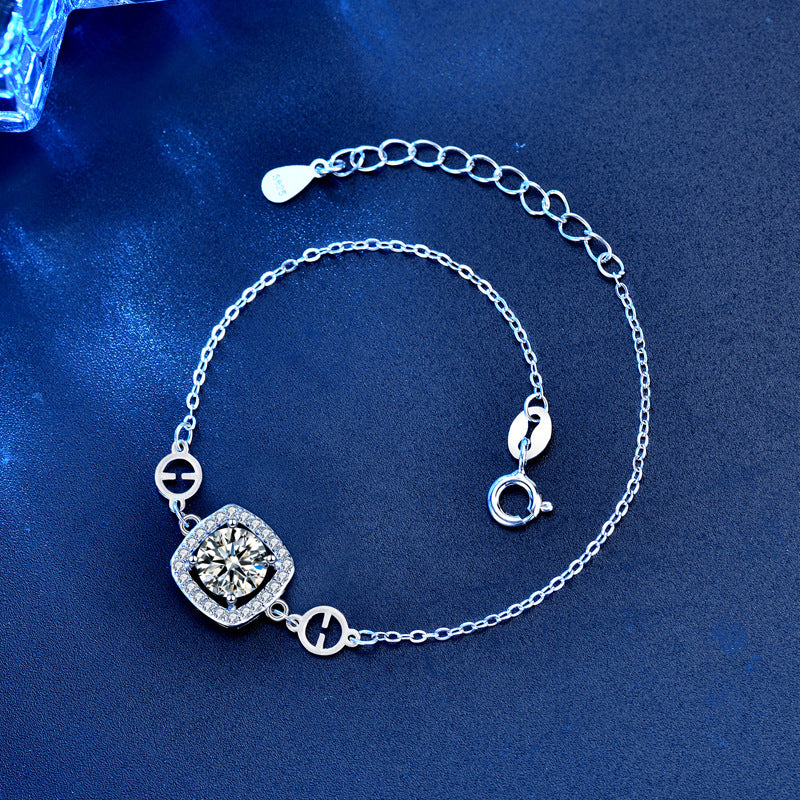 Moissanite Quadrat - Armband