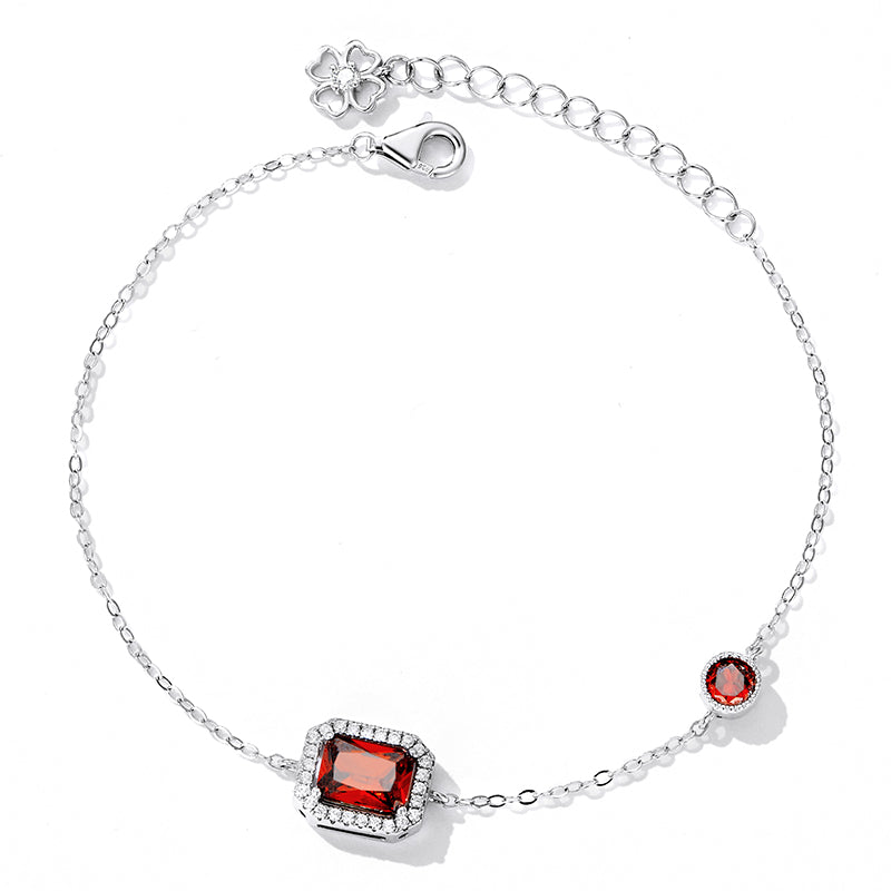 Roter Edelstein - Armband