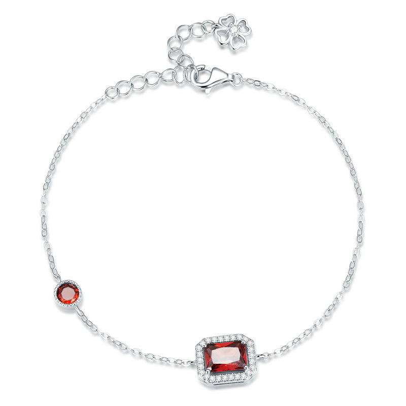 Roter Edelstein - Armband