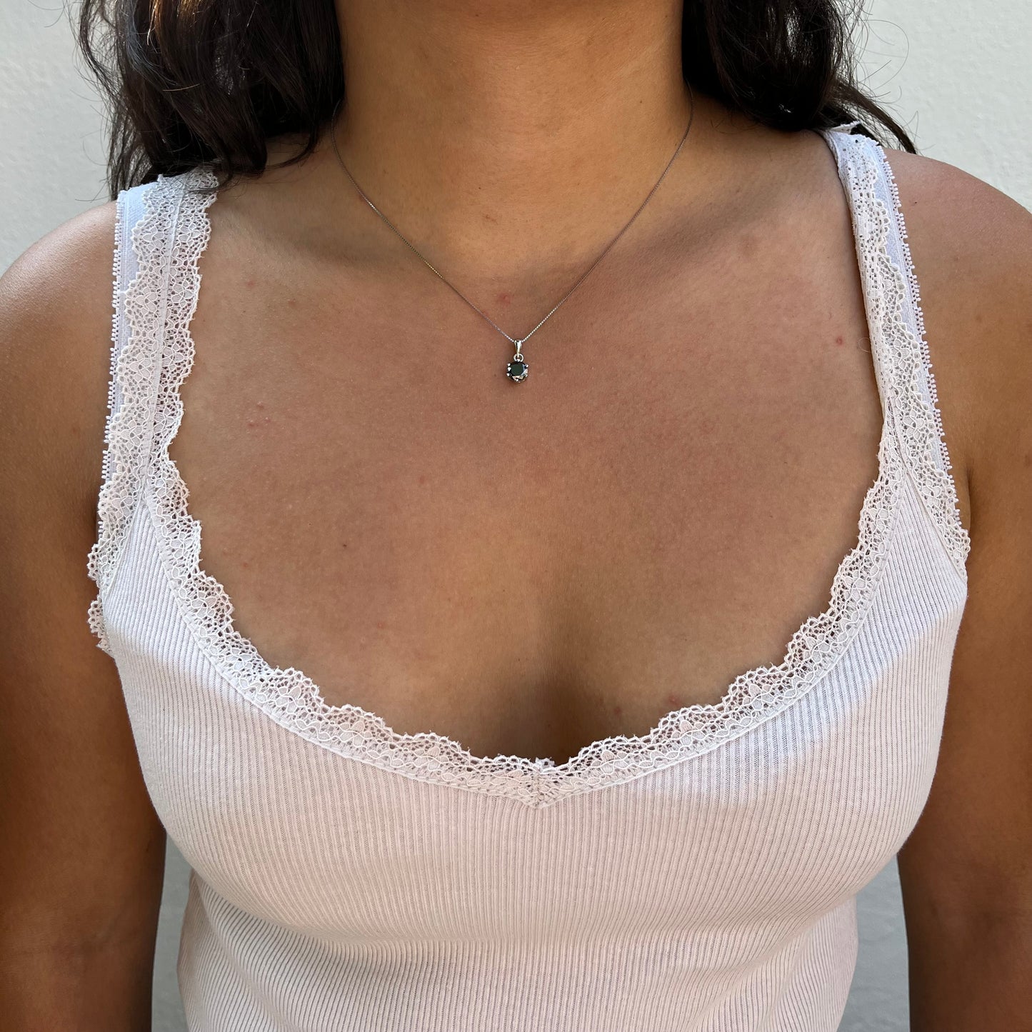 Moissanite Silber - Halskette