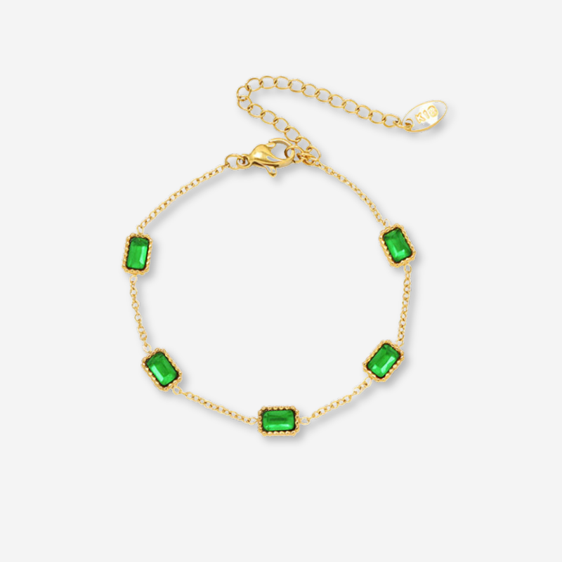 Gold Smaragd - Armband