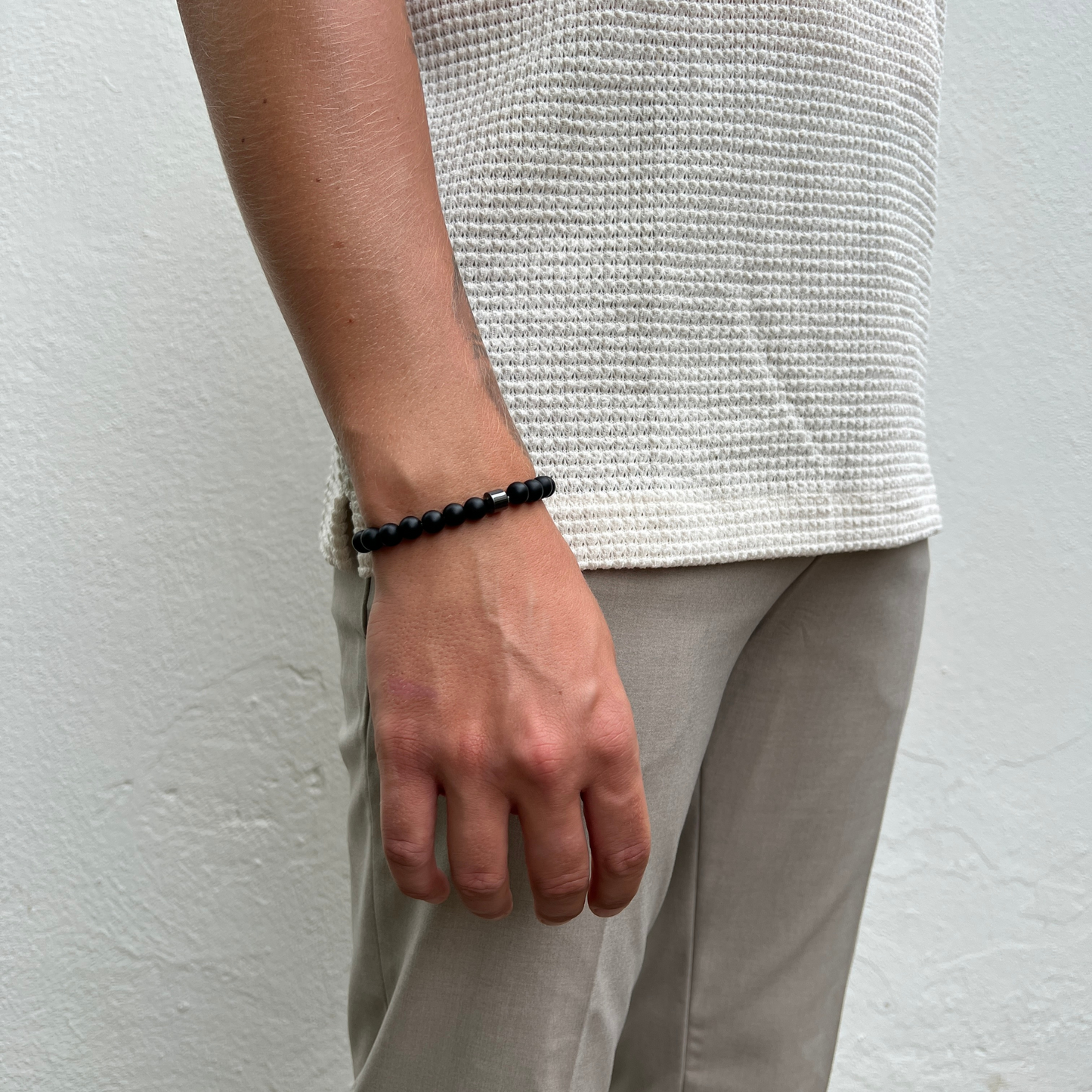 Schwarze Kugeln - Armband
