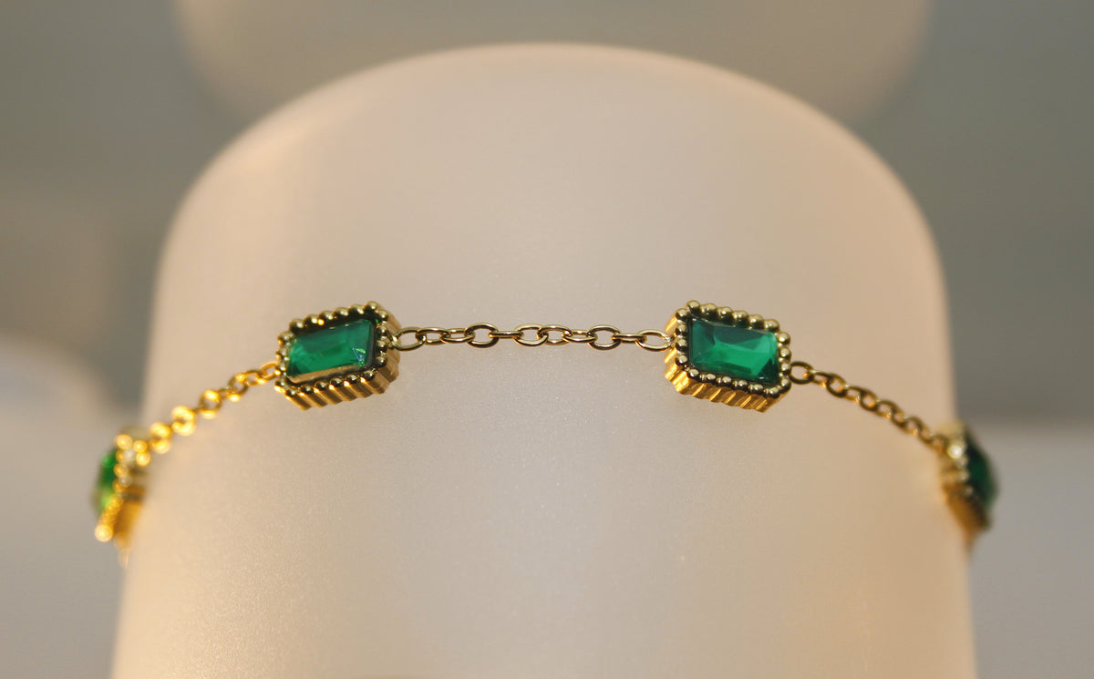 Gold Smaragd - Armband