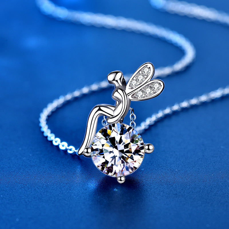 Moissanite Libelle - Halskette