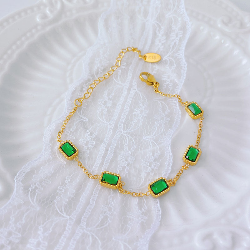 Gold Smaragd - Armband