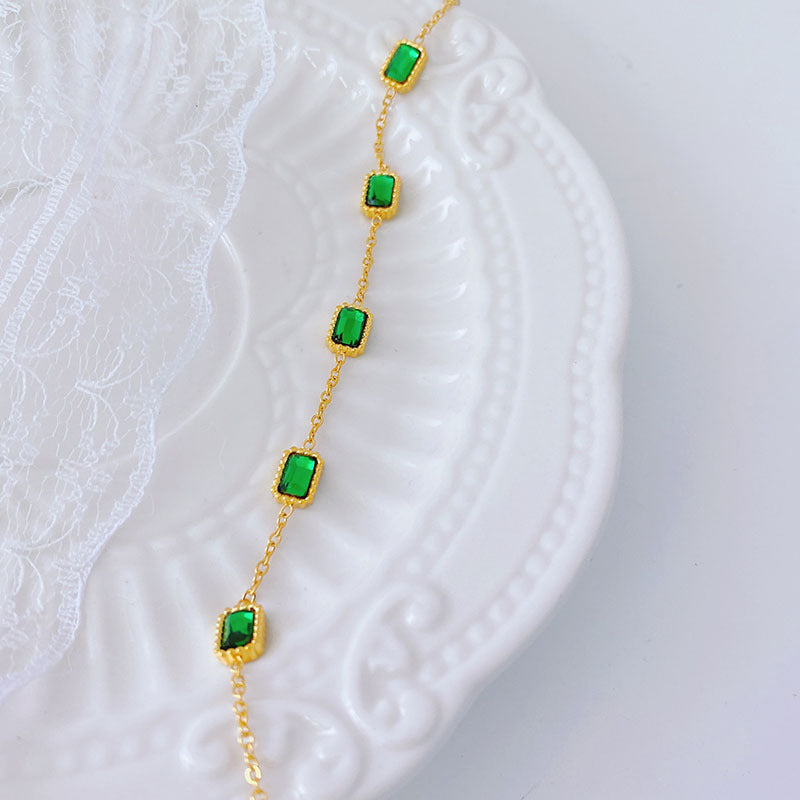 Gold Smaragd - Armband