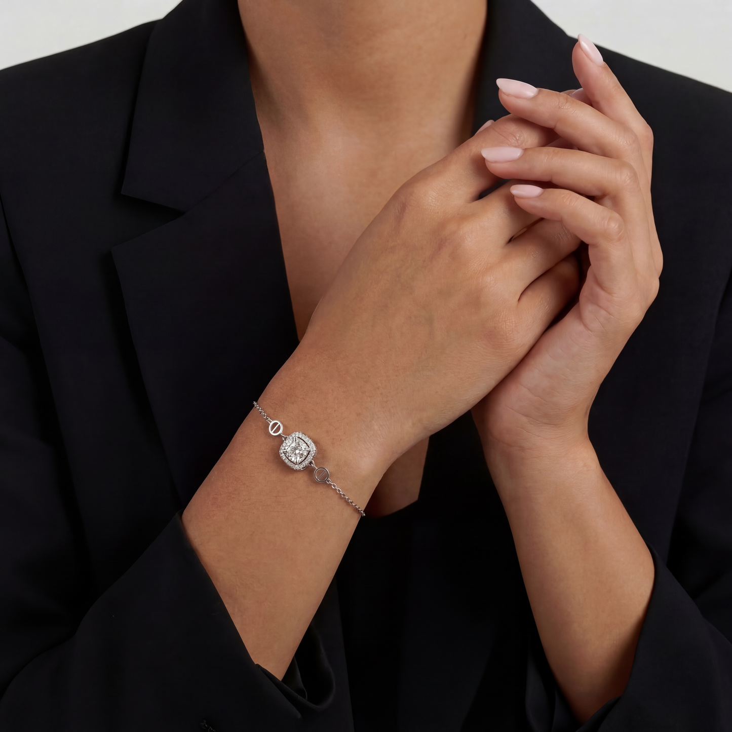 Moissanite Quadrat - Armband