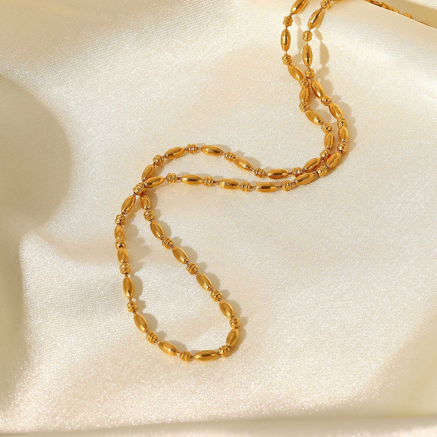 Reiskorn Gold - Halskette