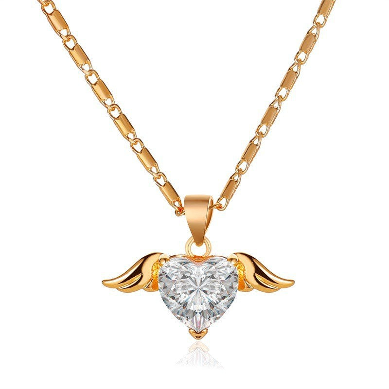 Fliegendes Diamantherz - Halskette
