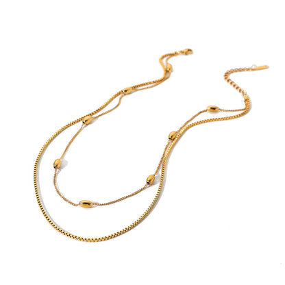 Doppel Goldstil - Halskette