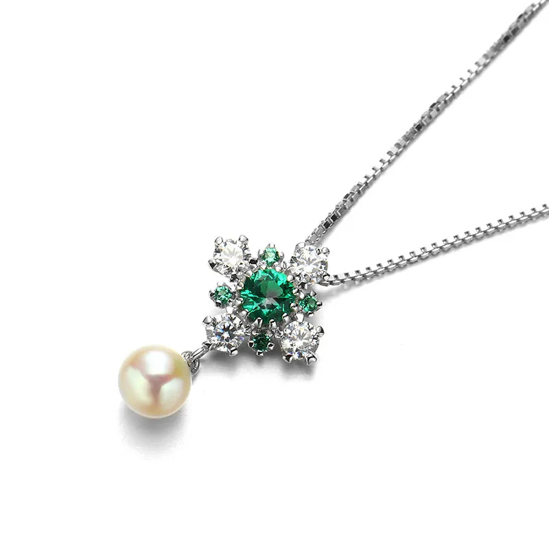 Diamantperlenblume - Halskette