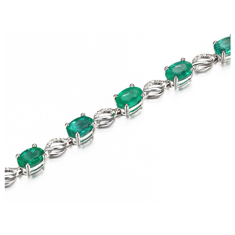 Smaragd Silber - Armband