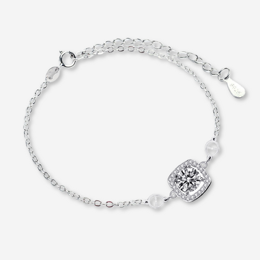 Moissanite Quadrat - Armband