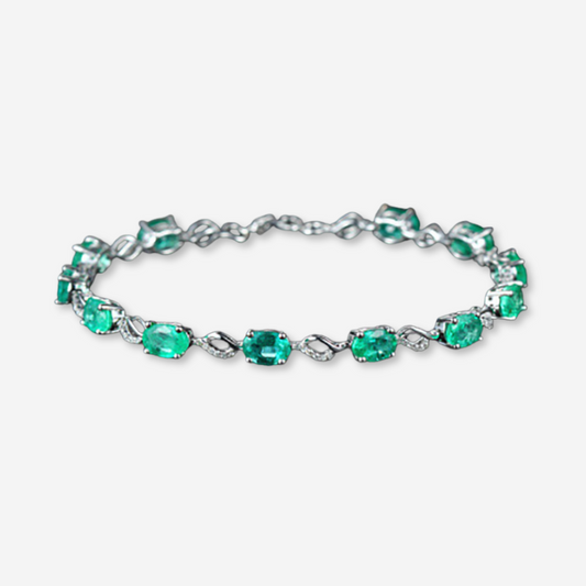 Silber Smaragd - Armband