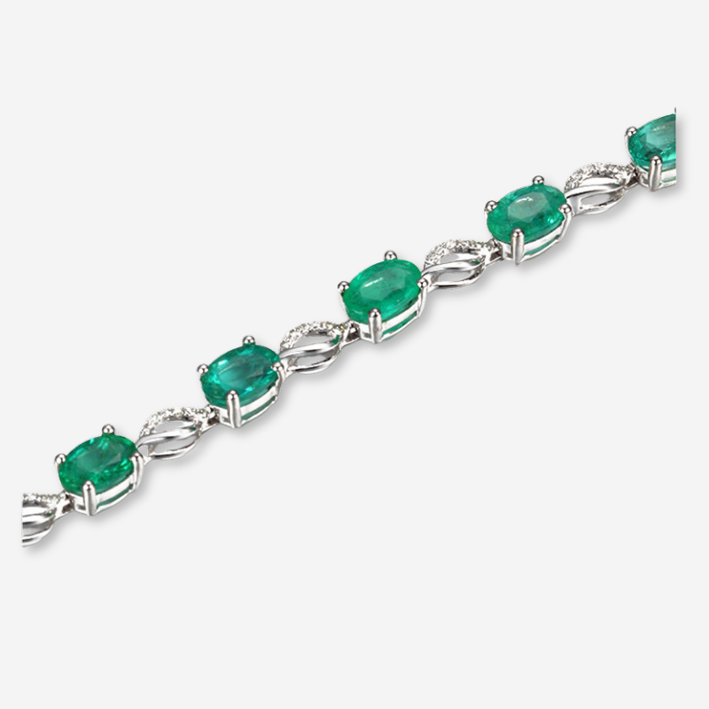 Silber Smaragd - Armband