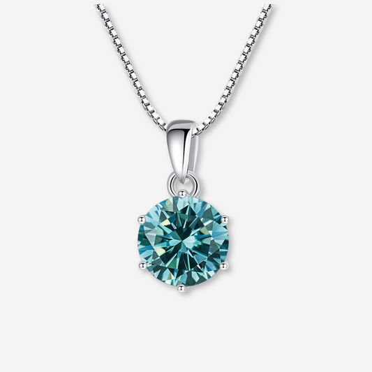 Moissanite Silber - Halskette