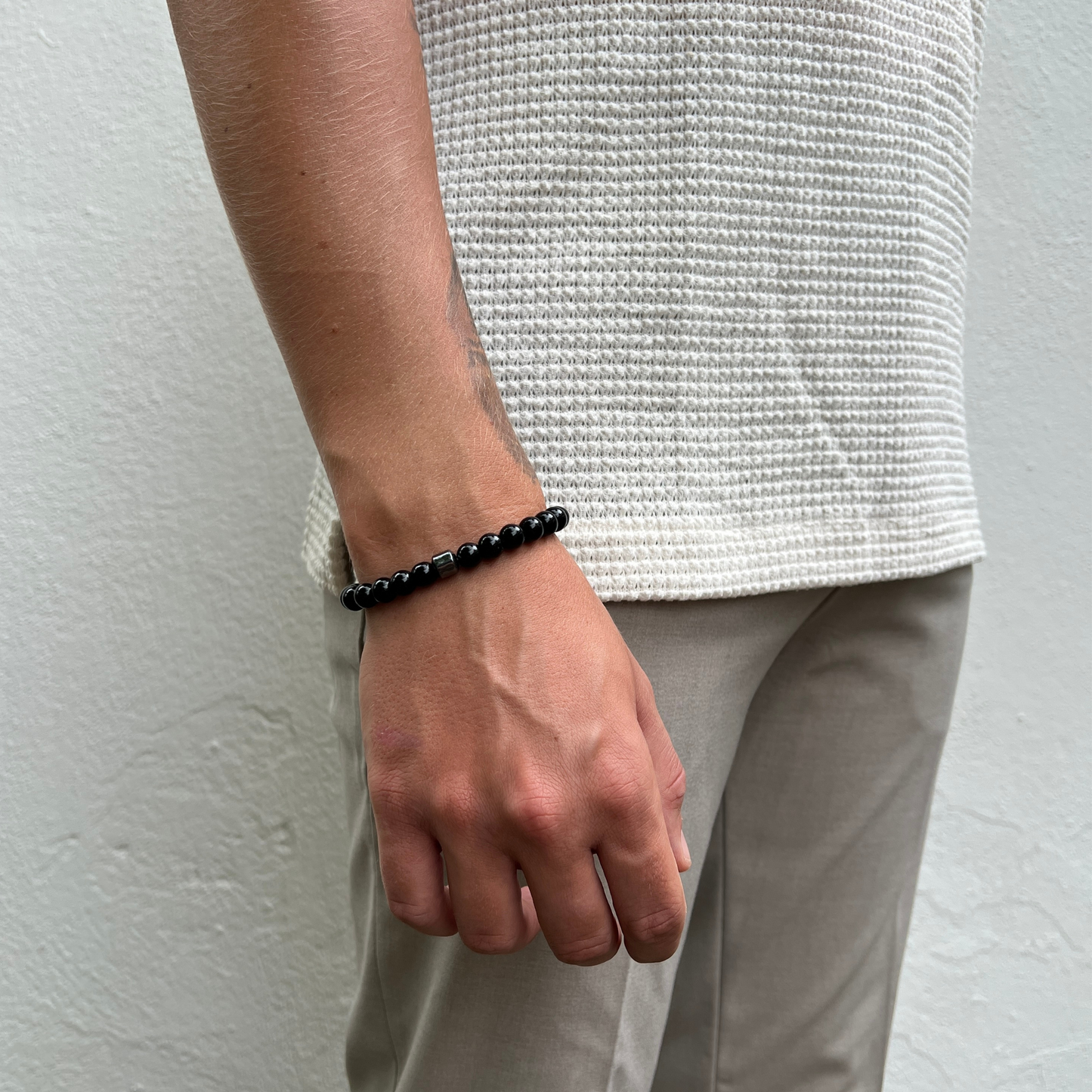 Schwarze Kugeln - Armband