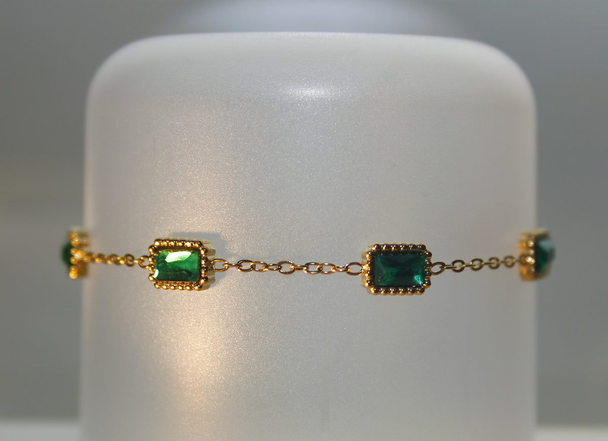 Gold Smaragd - Armband