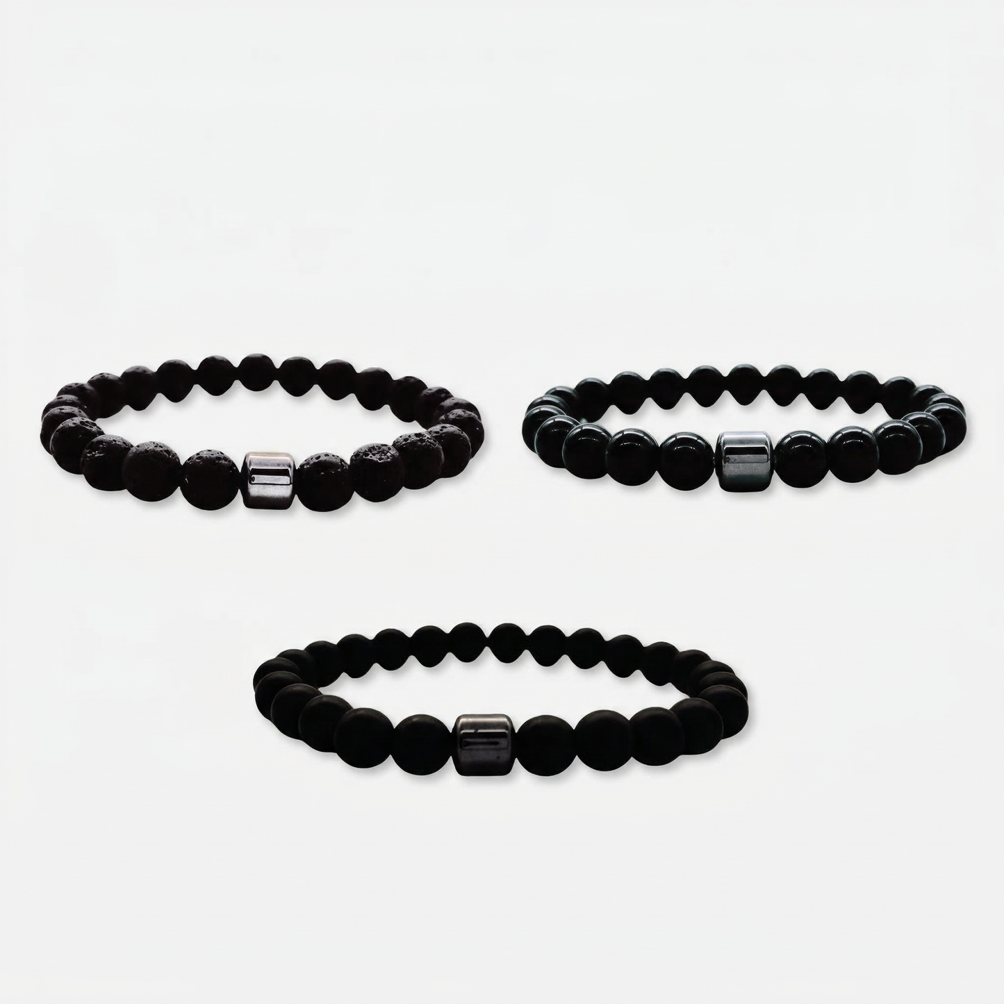 Schwarze Kugeln - Armband