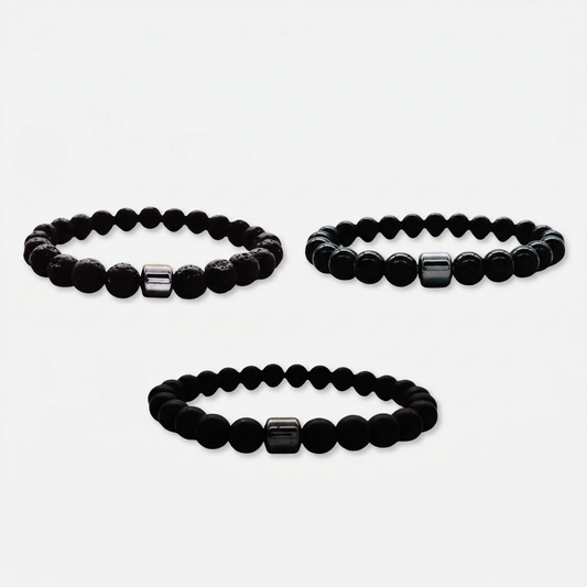 Schwarze Kugeln - Armband