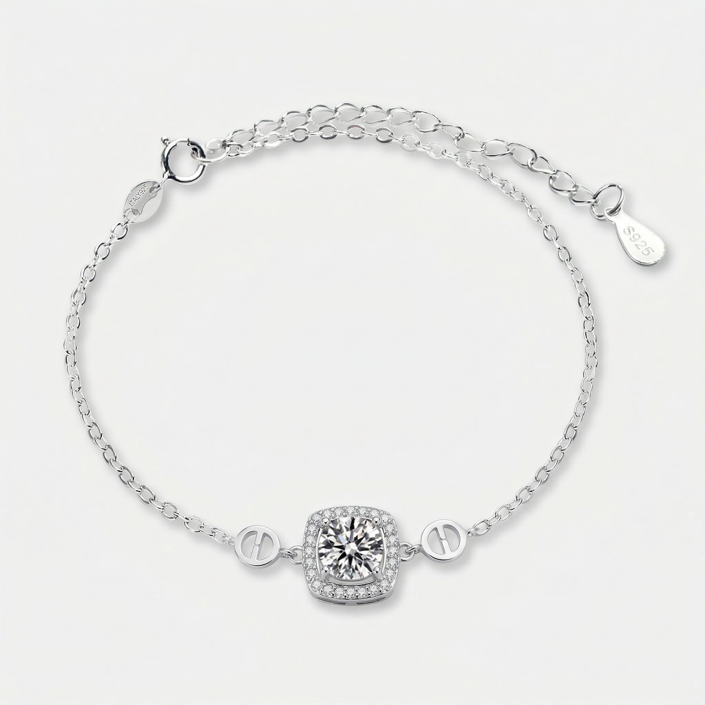 Moissanite Quadrat - Armband