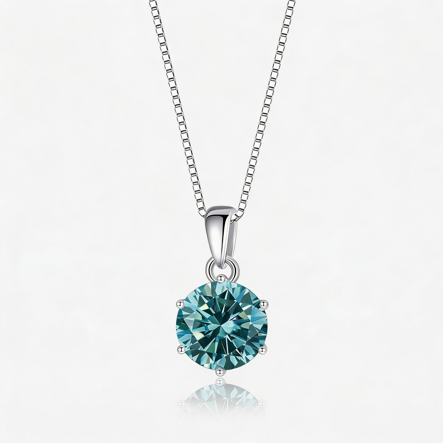 Moissanite Silber - Halskette