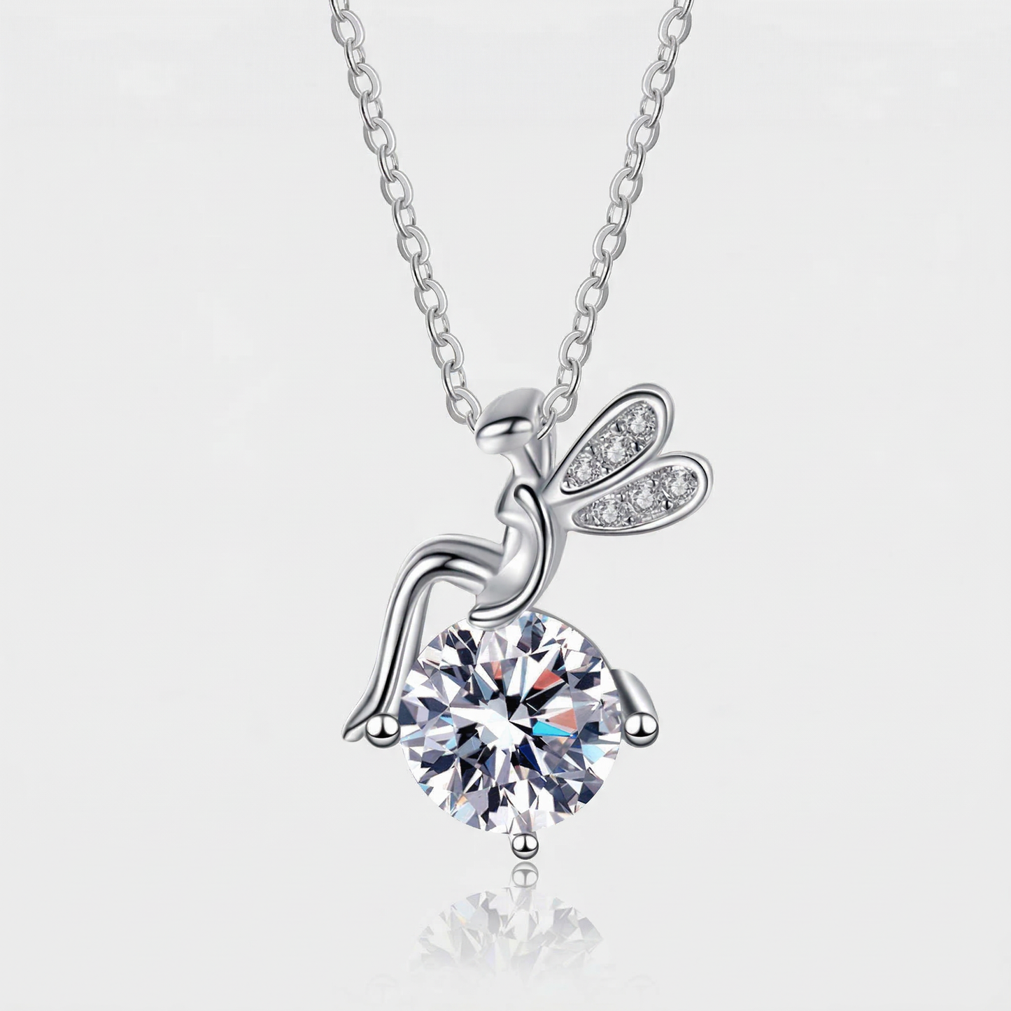 Moissanite Libelle - Halskette