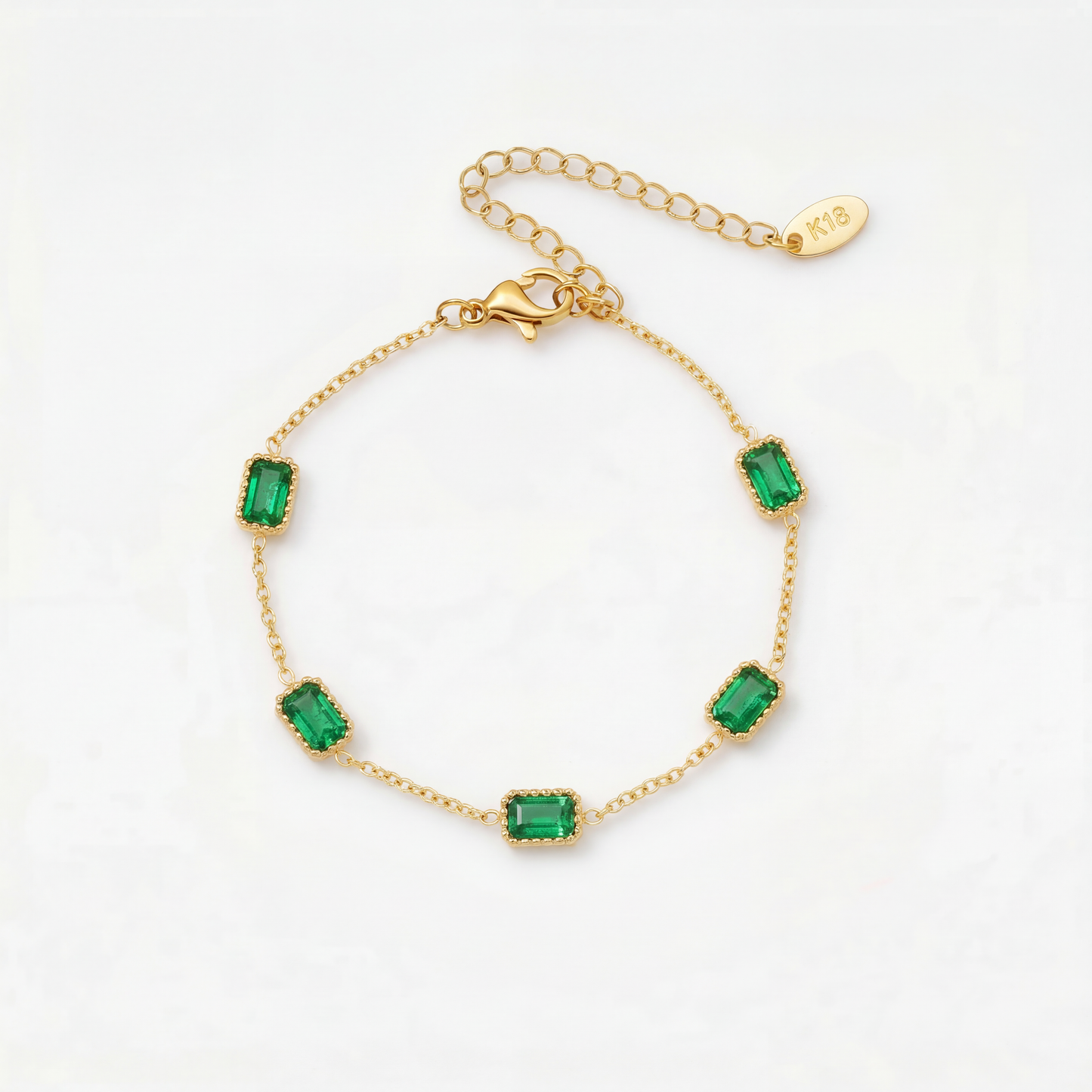 Gold Smaragd - Armband