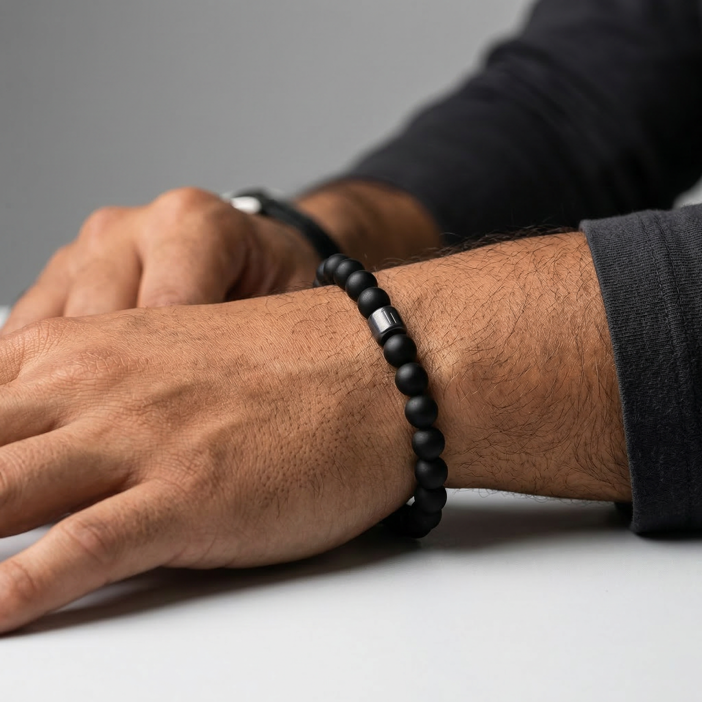 Schwarze Kugeln - Armband