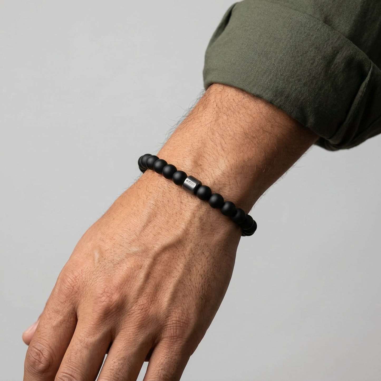 Schwarze Kugeln - Armband
