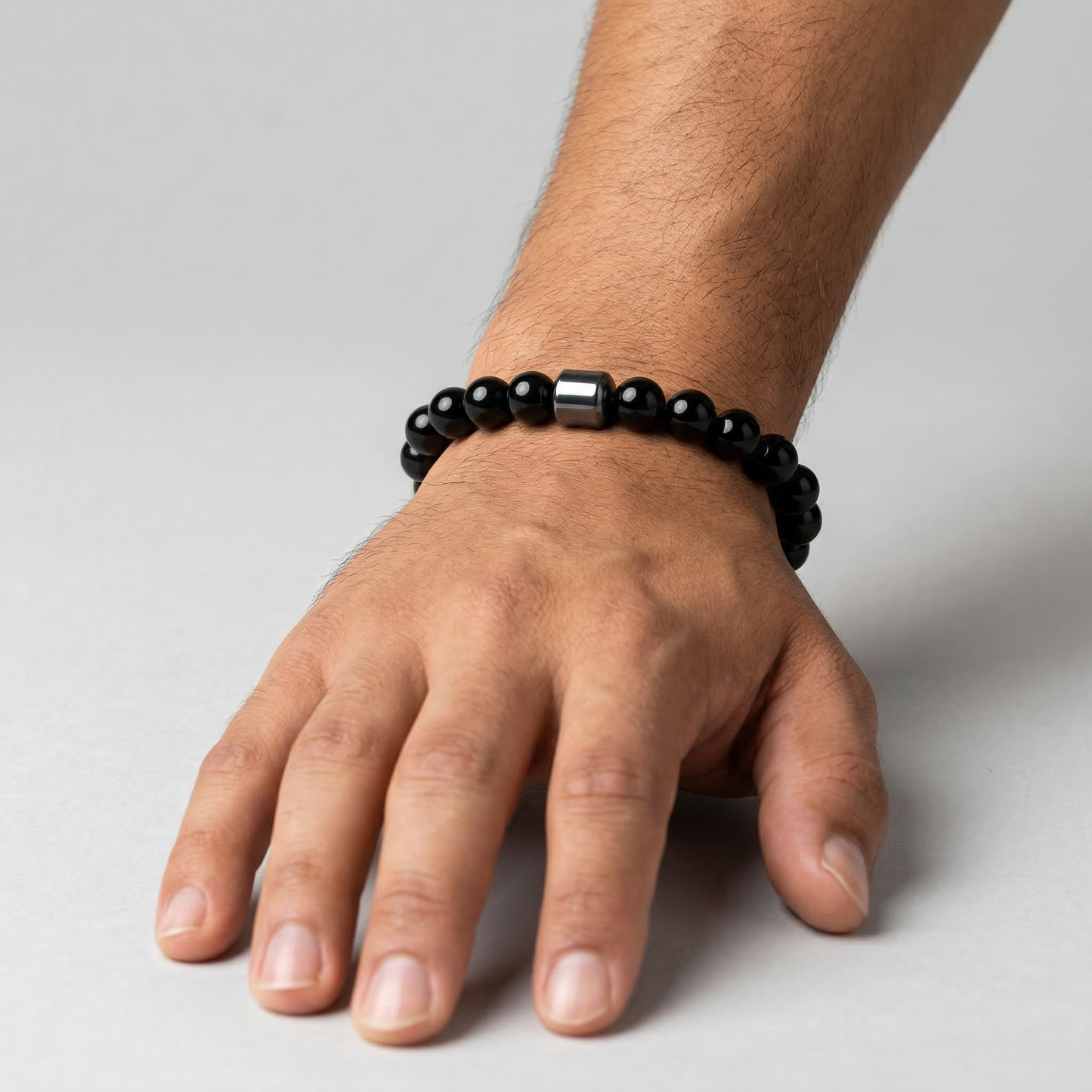 Schwarze Kugeln - Armband