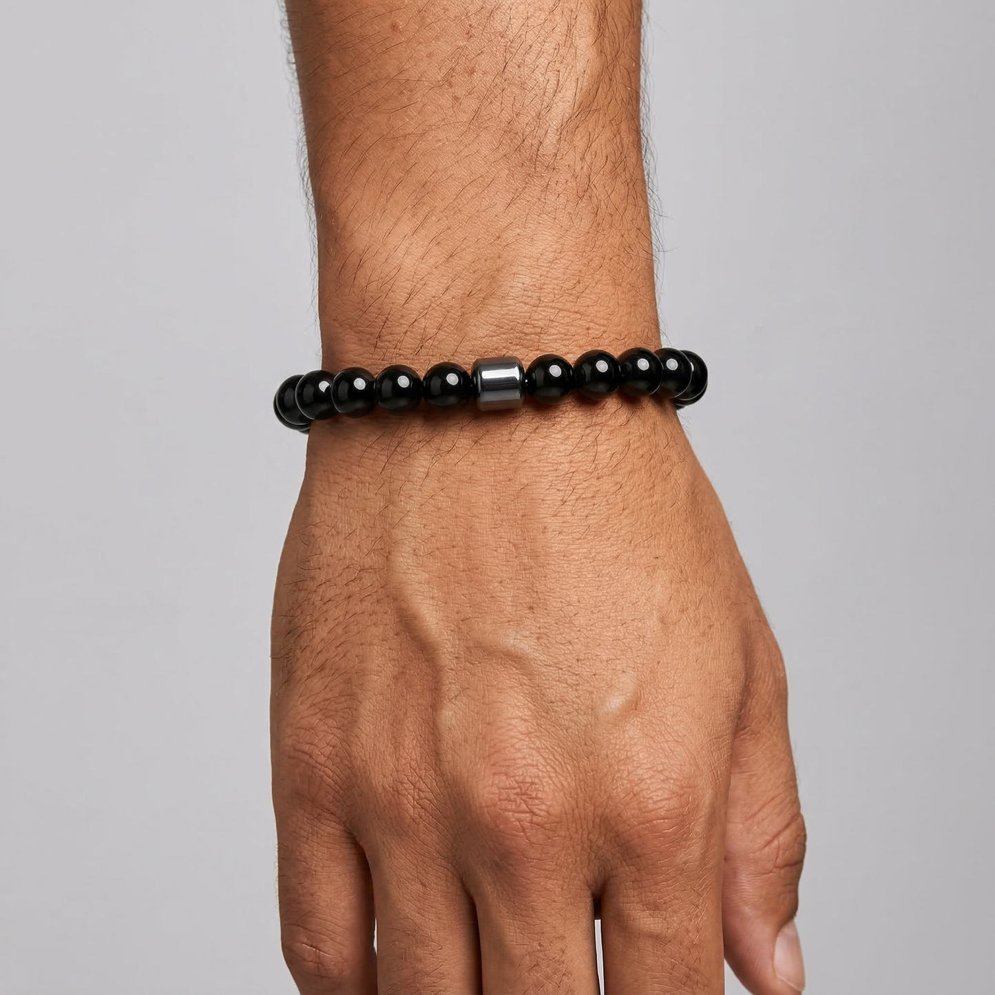 Schwarze Kugeln - Armband