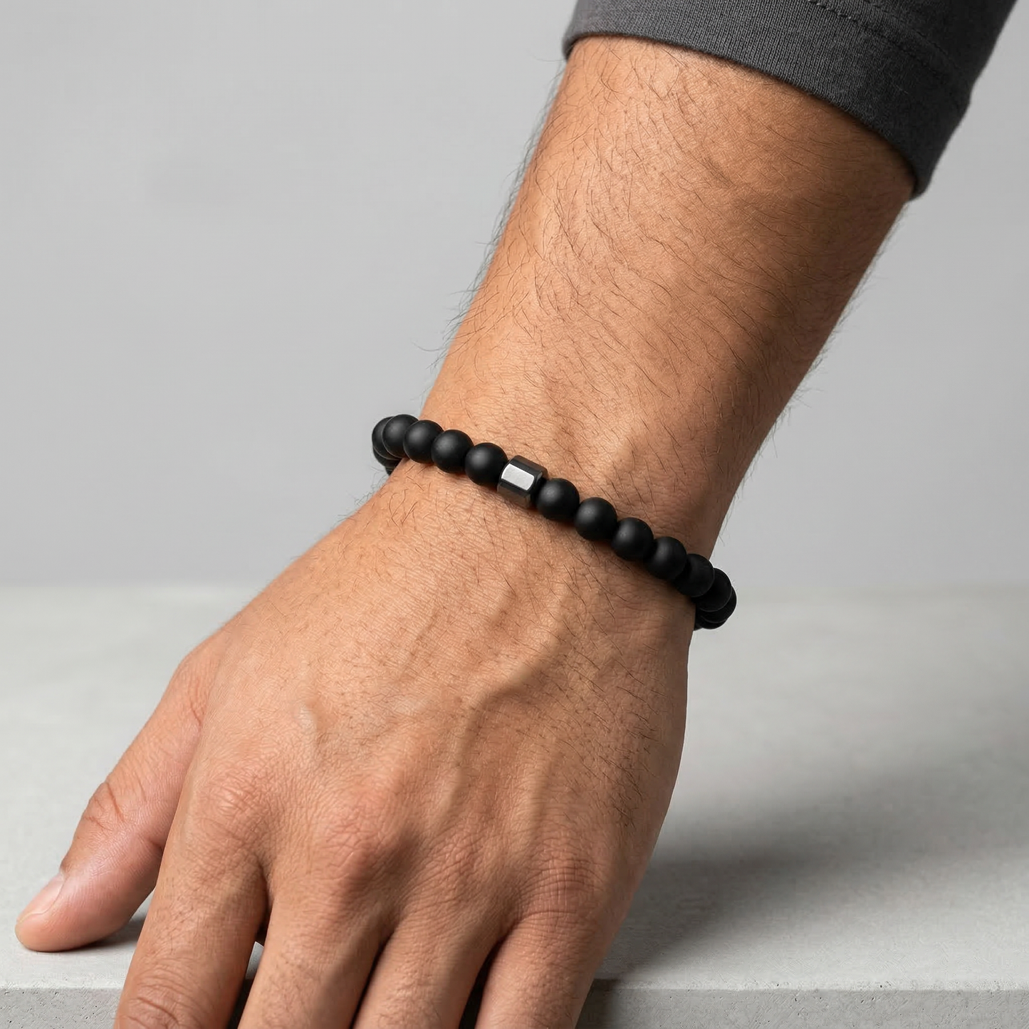 Schwarze Kugeln - Armband