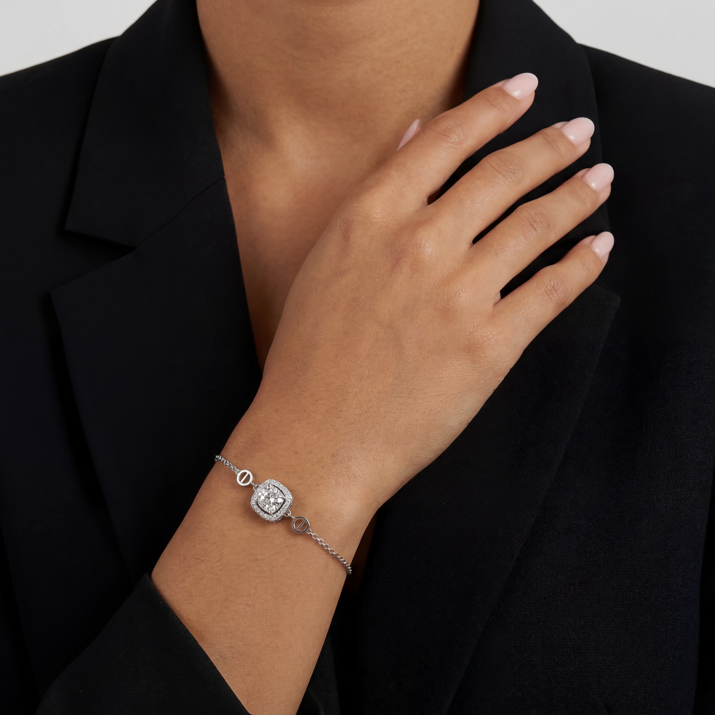 Moissanite Quadrat - Armband