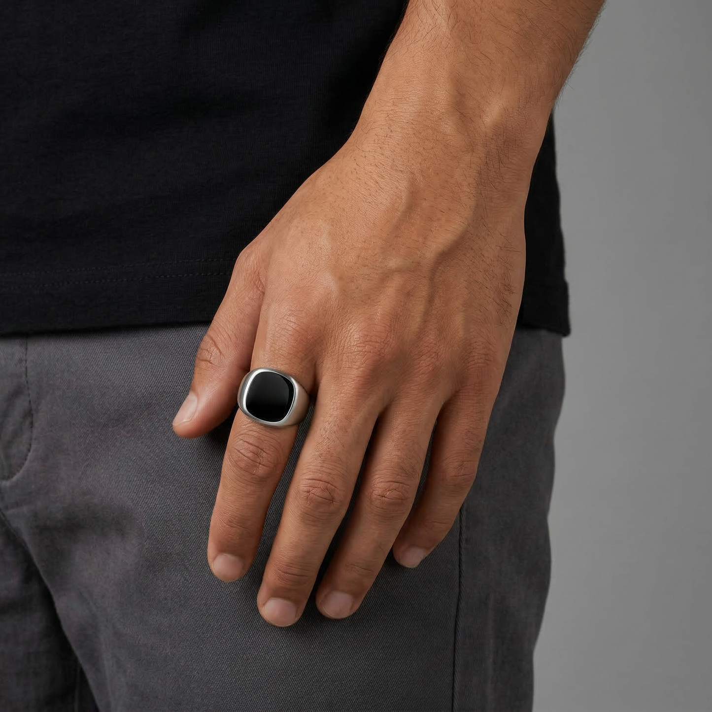 Onyx Quadrat - Ring